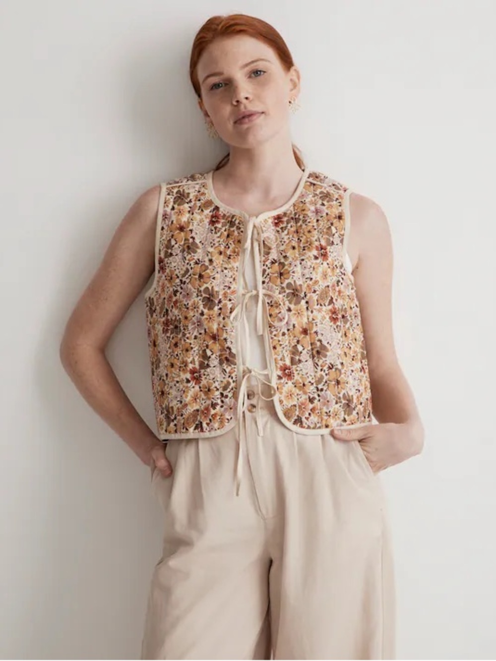 Madewell Quilted Tie-Front Vest - OBO